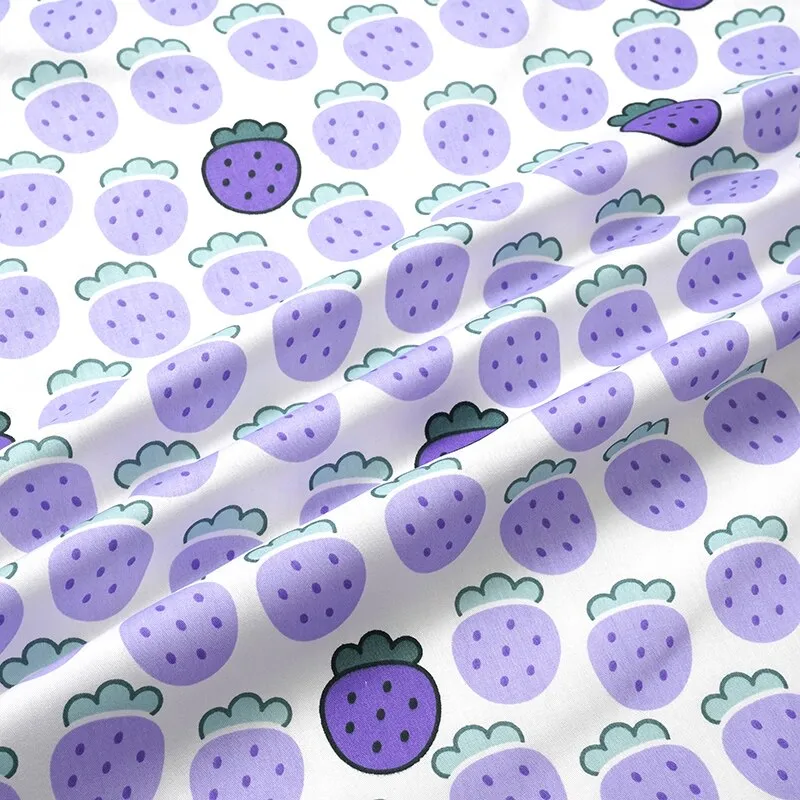 160x50cm Cotton Chino Fruit Pineapple Strawberry Peach Dress Cloth, Bed Sheet Tablecloth Handmade Shell Fabric