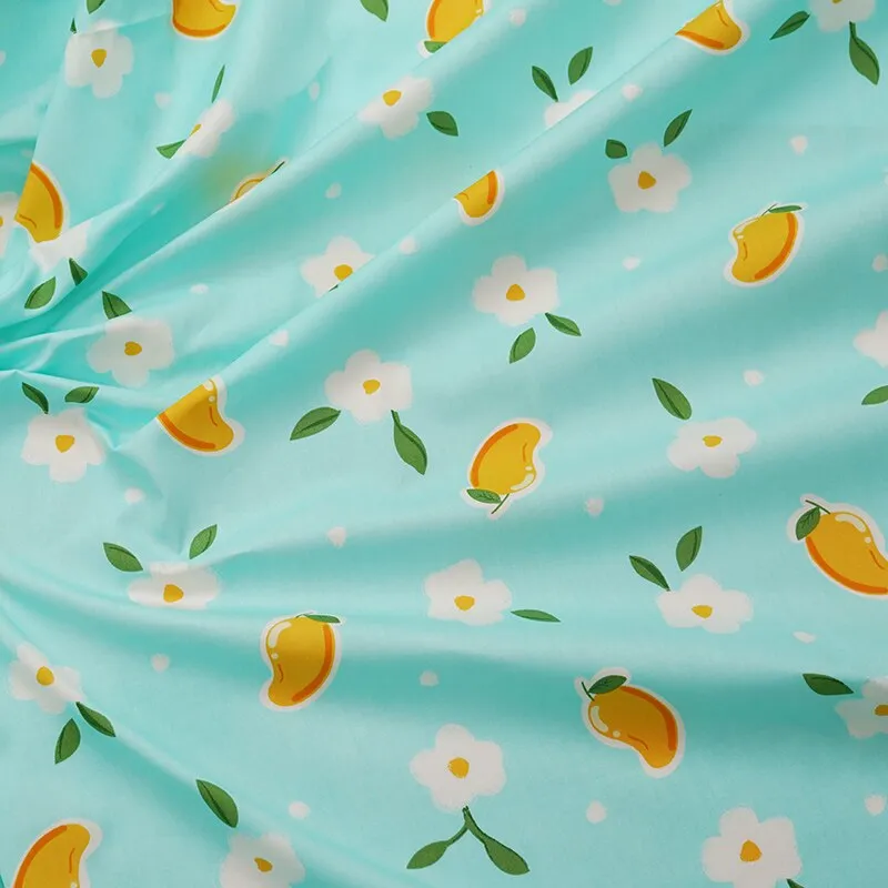 160x50cm Cotton Chino Fruit Pineapple Strawberry Peach Dress Cloth, Bed Sheet Tablecloth Handmade Shell Fabric