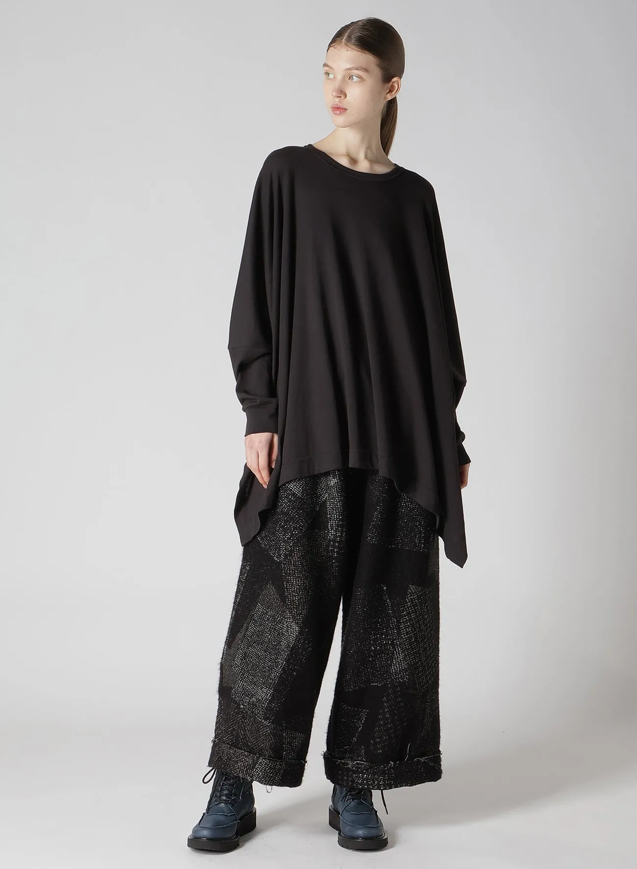 40/2 GAUZE JERSEY ROUND SLEEVE PONCHO