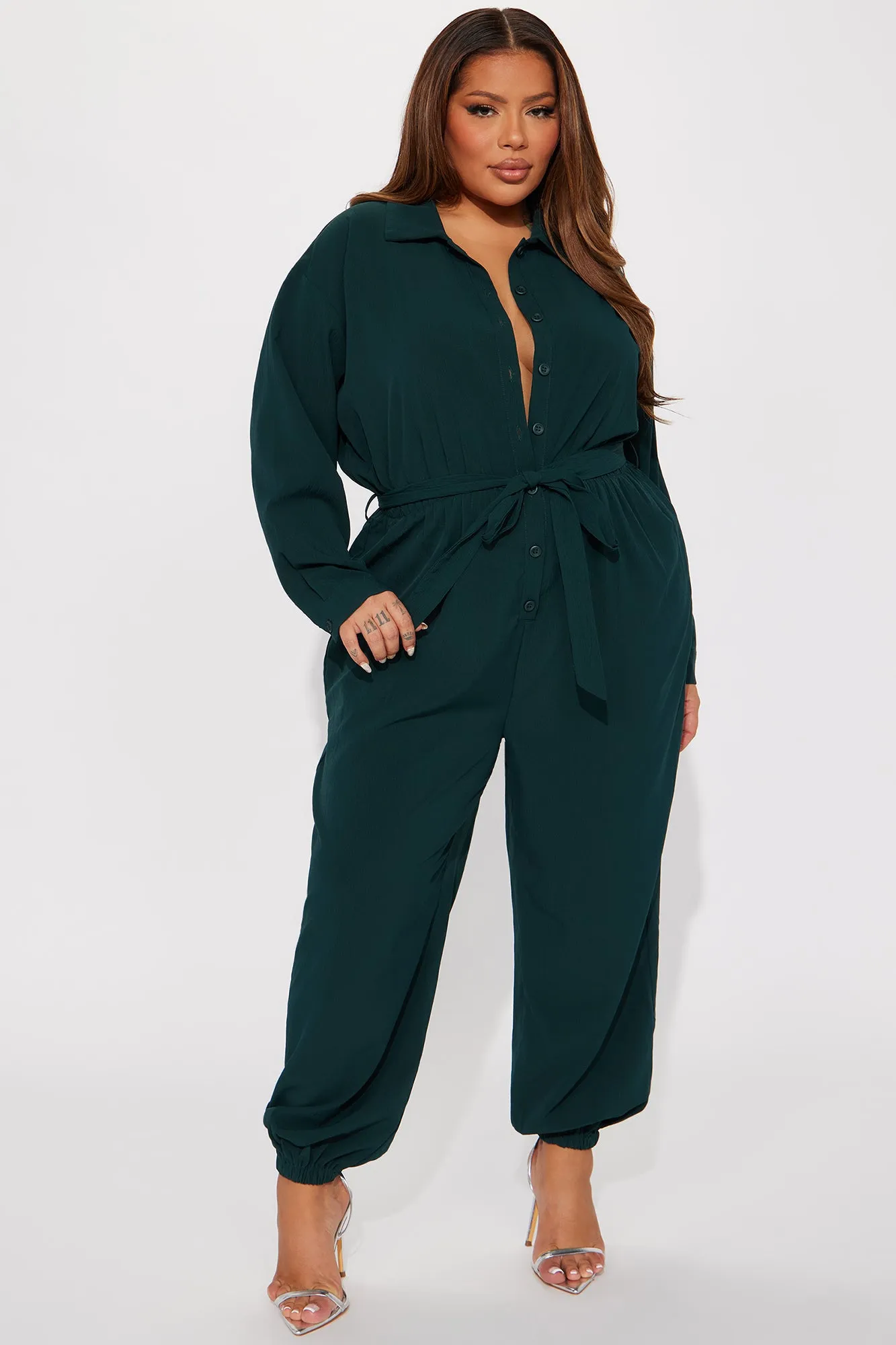 All Fax Jumpsuit - Hunter