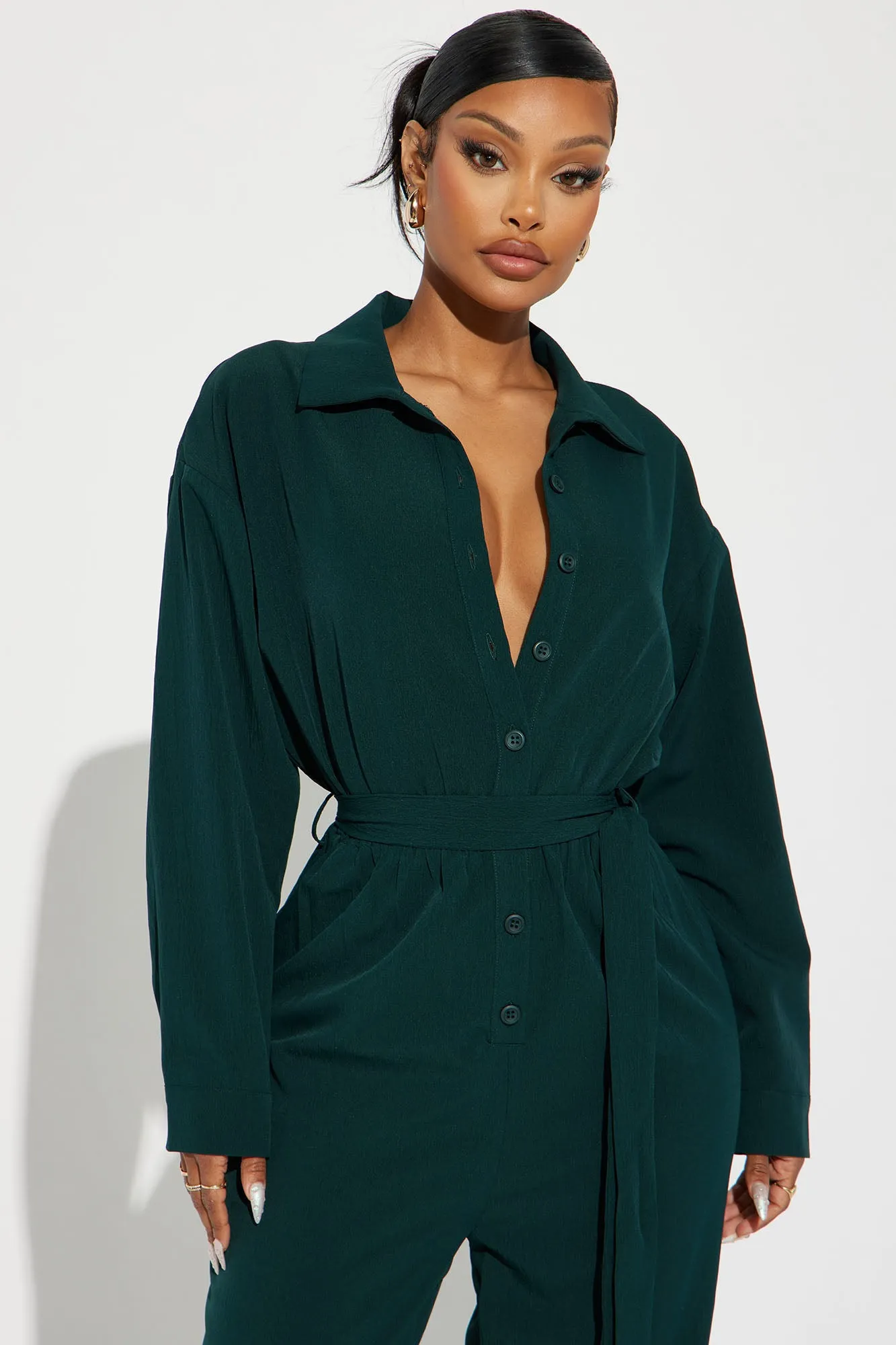 All Fax Jumpsuit - Hunter