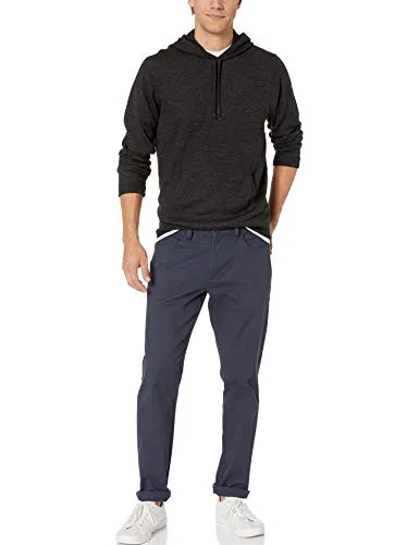 Amazon Brand - Goodthreads Men's Lightweight Merino/Wool Acrylic Pullover Hoodie Sweater, Charcoal XX-Large