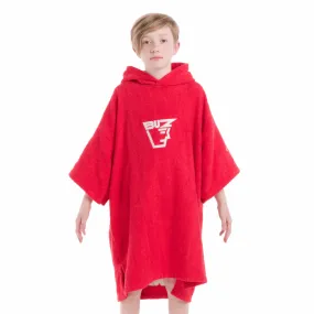 Buz Junior Unisex Hooded Changing Robe - Sunset Red