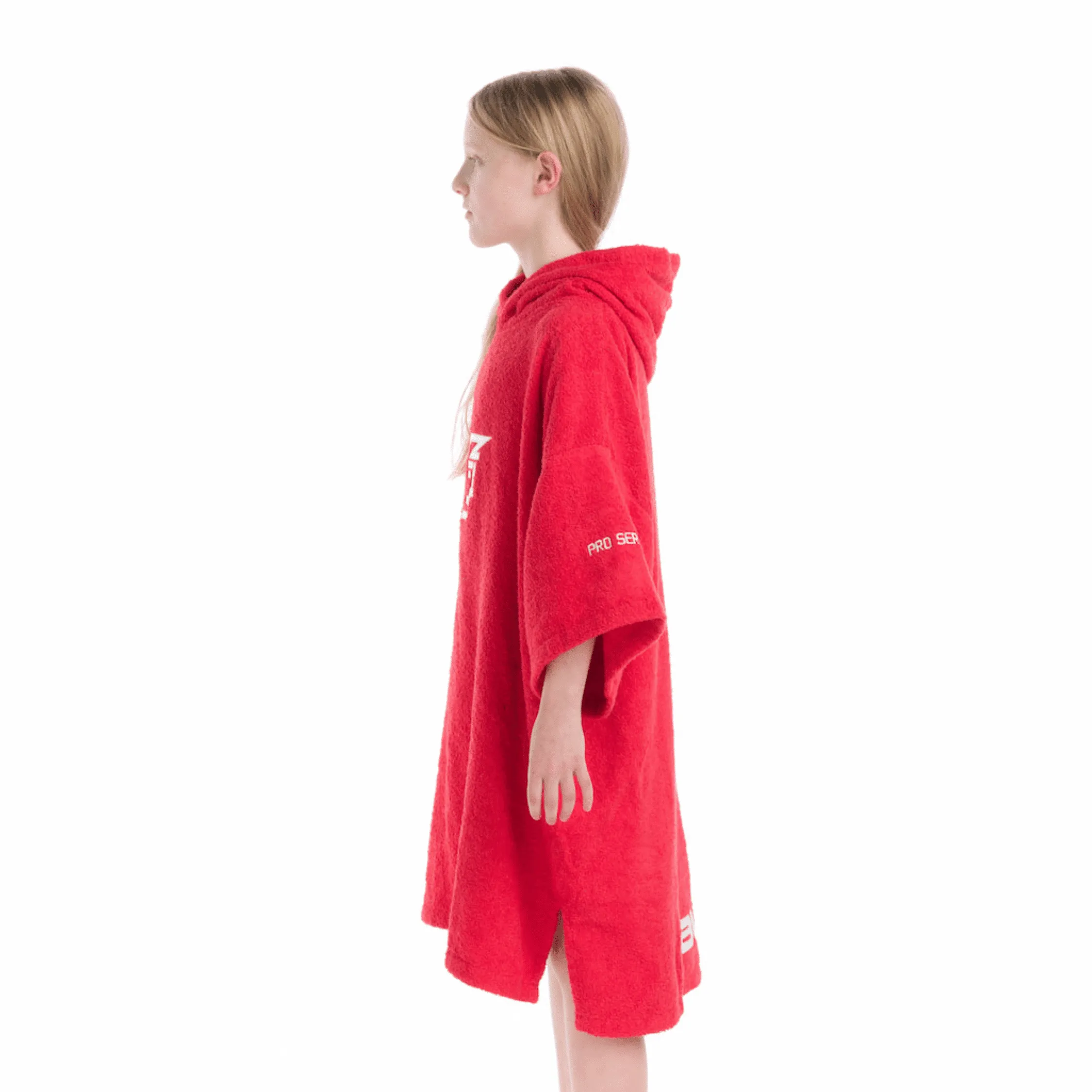 Buz Junior Unisex Hooded Changing Robe - Sunset Red