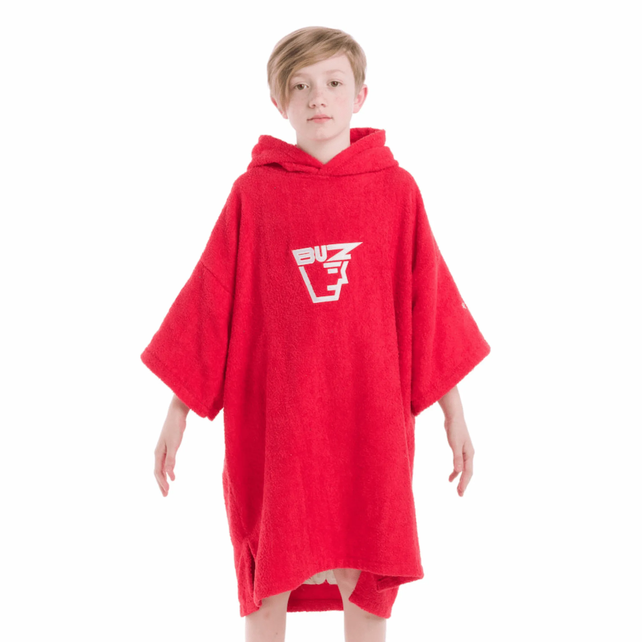 Buz Junior Unisex Hooded Changing Robe - Sunset Red