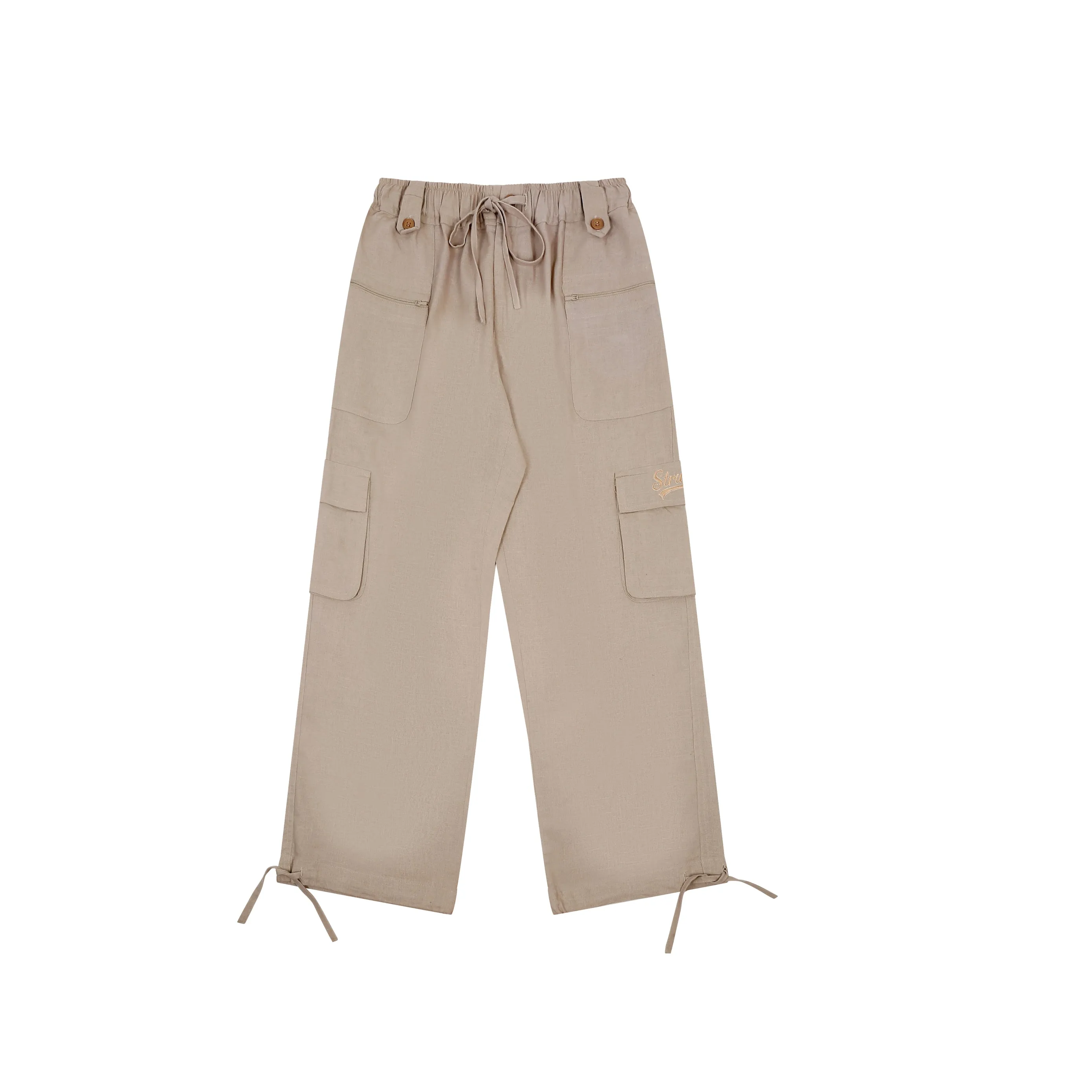 ECRU LINEN CARGOS