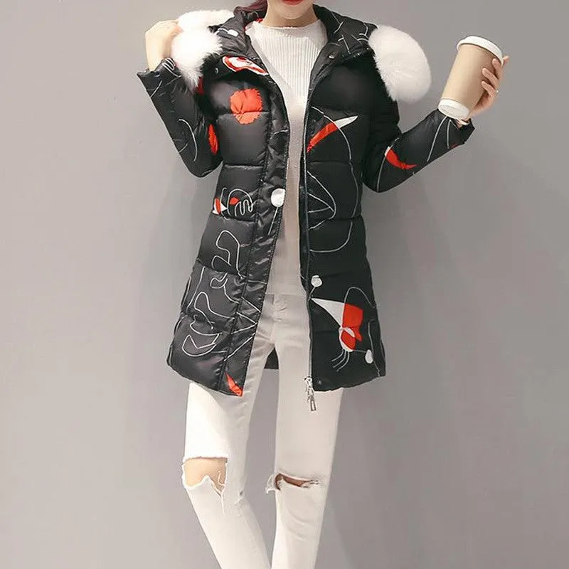 Female Hooded Slim Warm Jacket