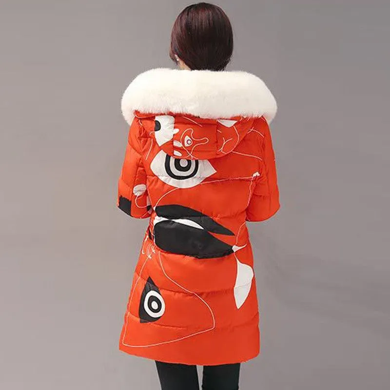 Female Hooded Slim Warm Jacket
