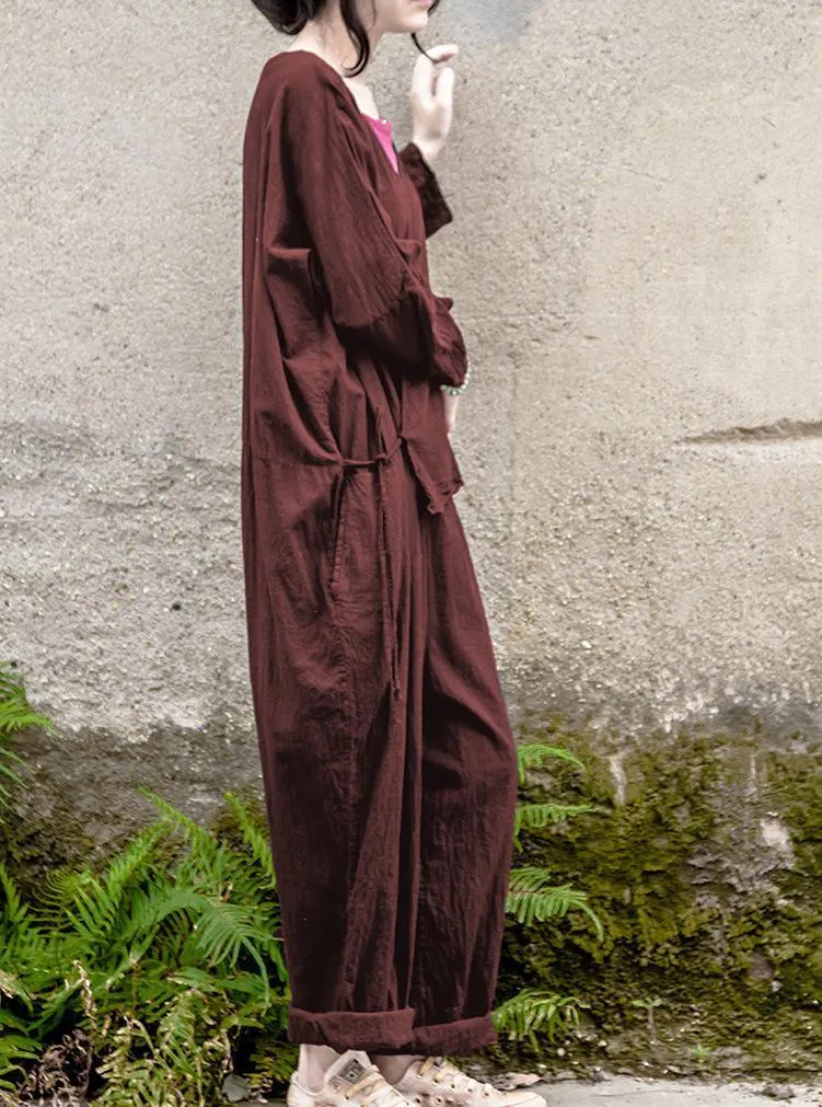 Oversized Linen Jumpsuit | Lotus
