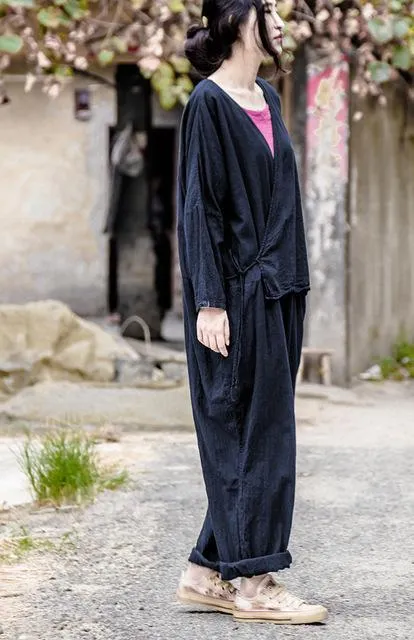 Oversized Linen Jumpsuit | Lotus