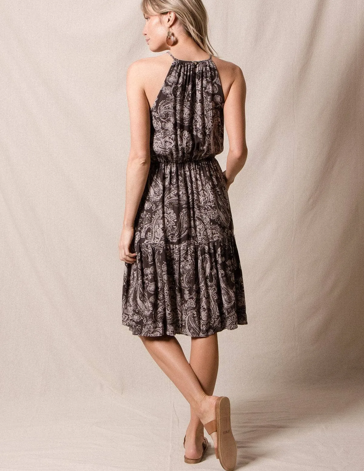Paisley Halter Dress - Small Only