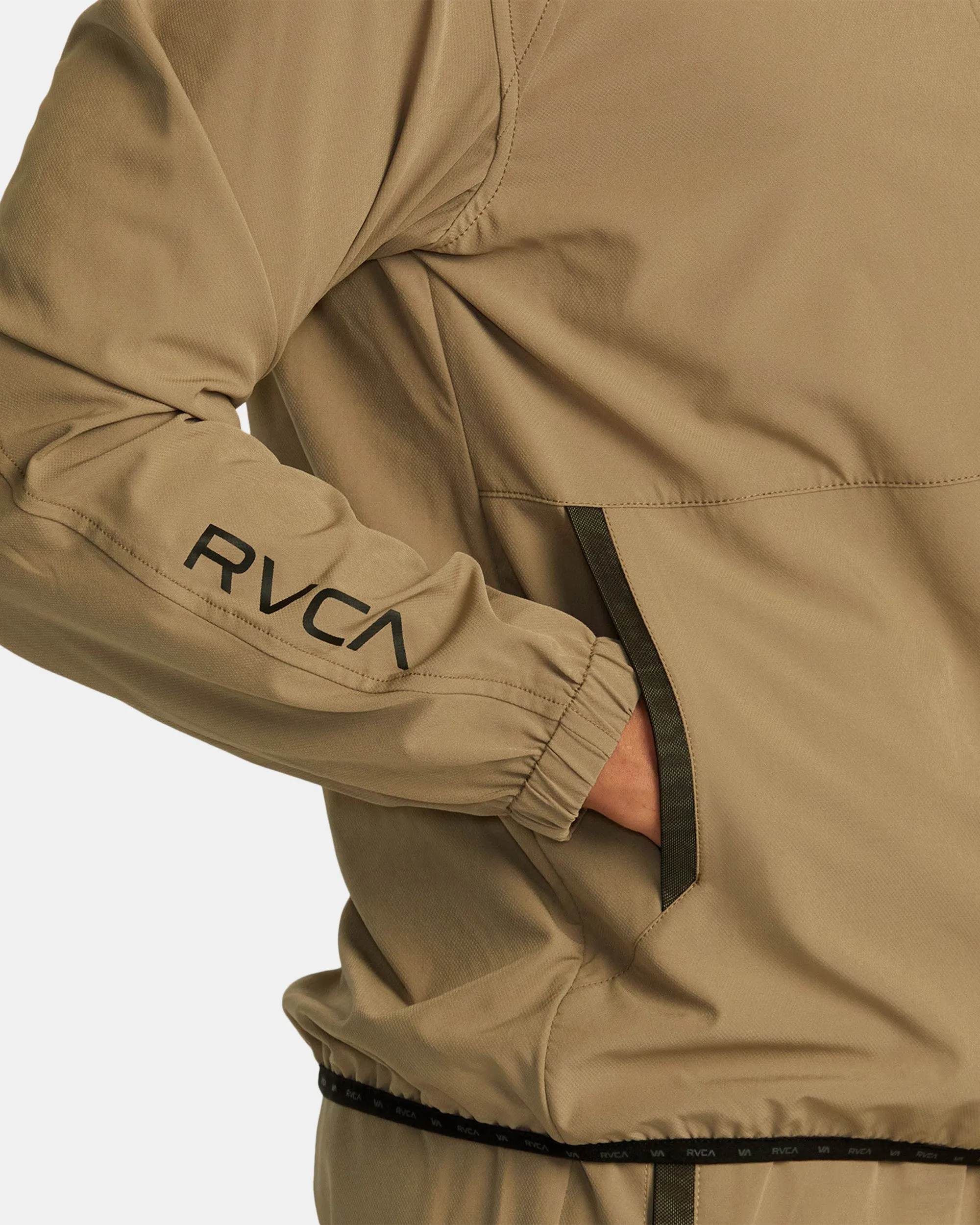 RVCA HAWAII YOGER FULL ZIP JACKET - DARK KHAKI