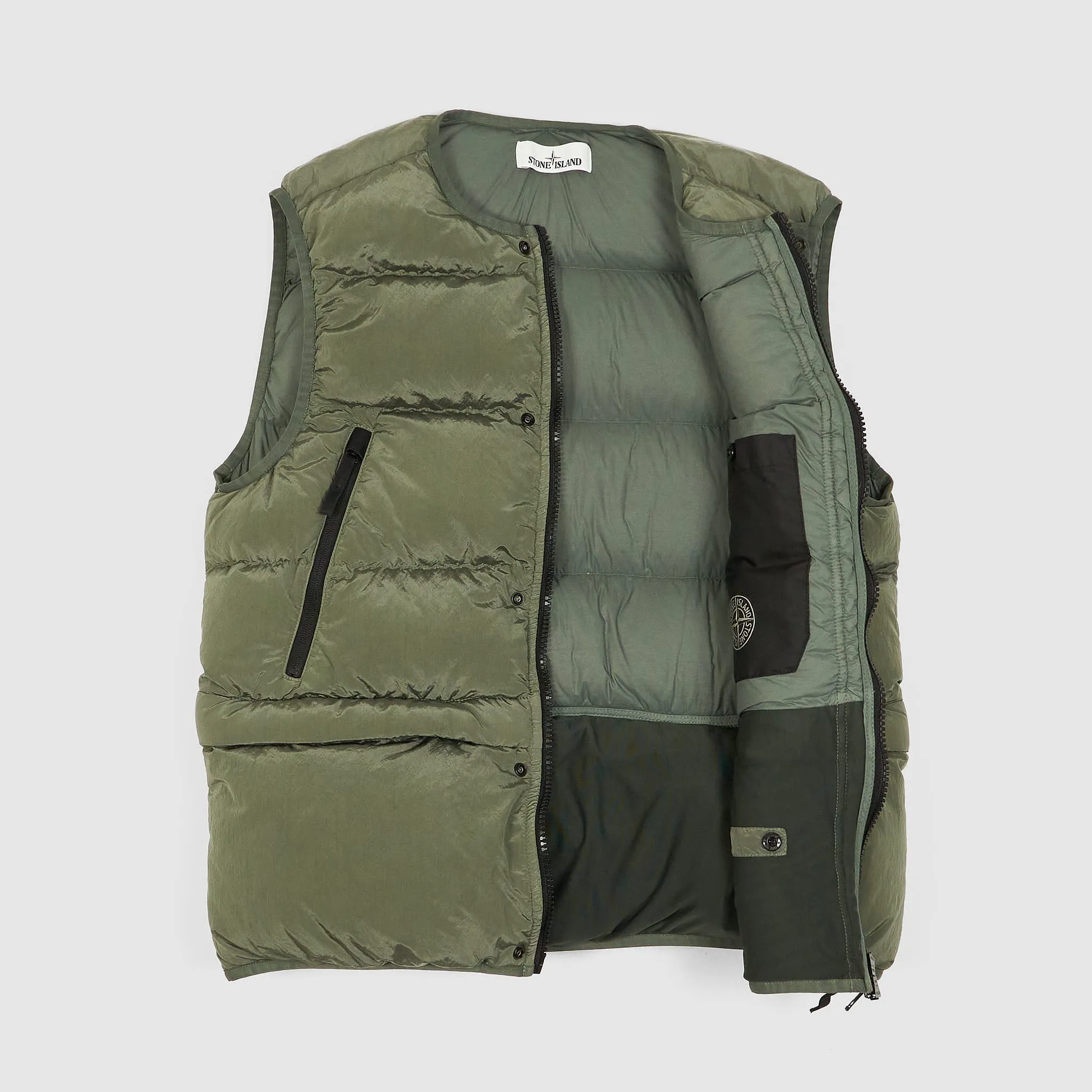 Stone Island Multifunctional Down Vest with Packable Gore-Tex Raincoat