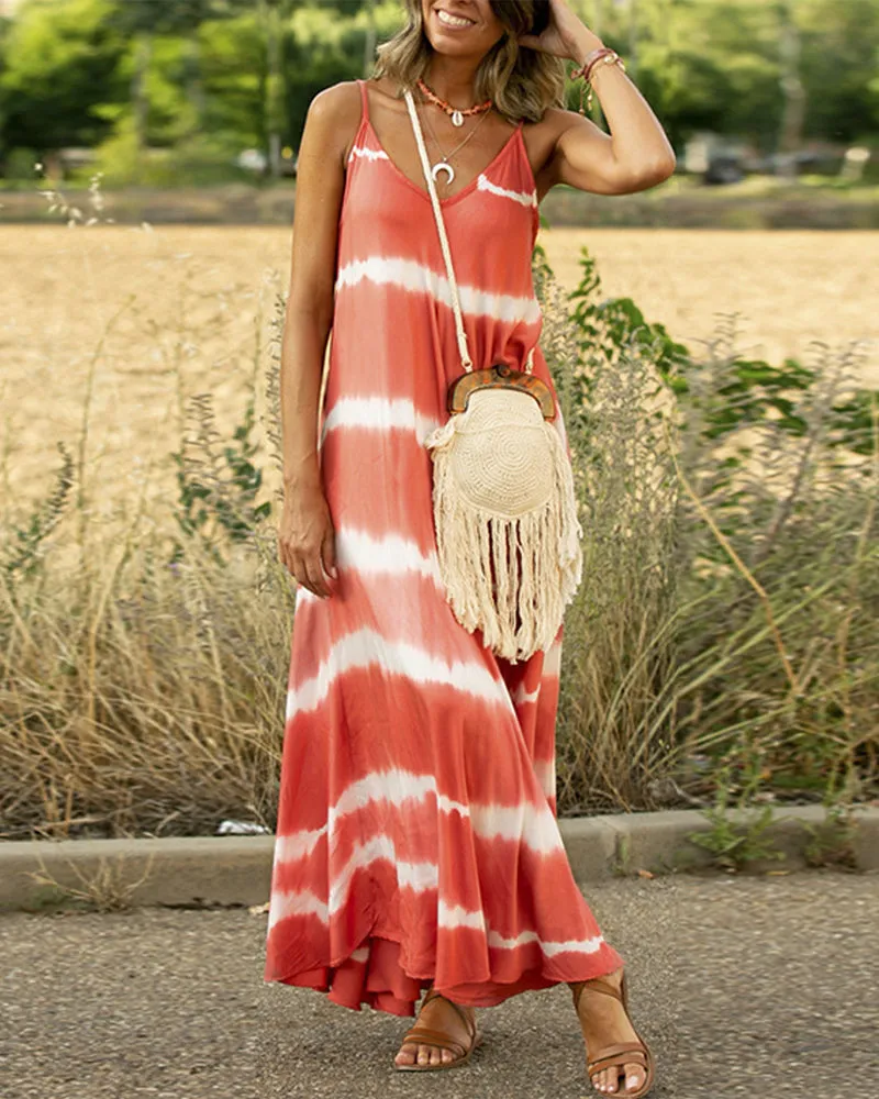 TastyHottie - Striped print slip dress