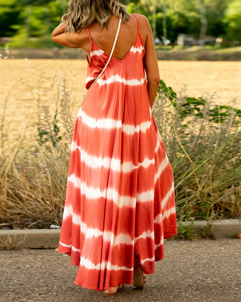 TastyHottie - Striped print slip dress
