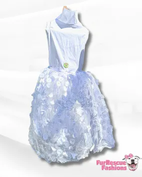 Wedding Dog Gown WITH Attachable Train