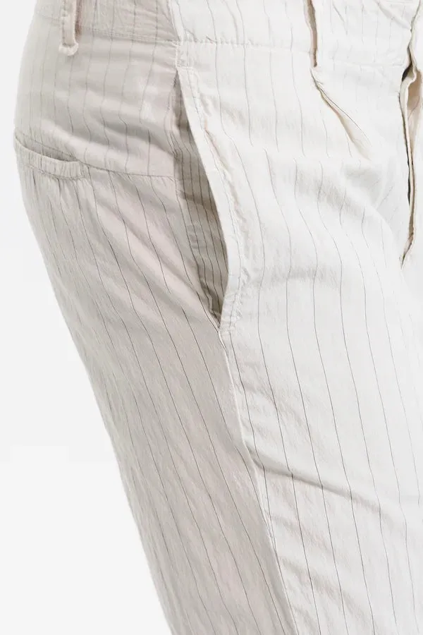 Wide striped loose fit chino - Stone